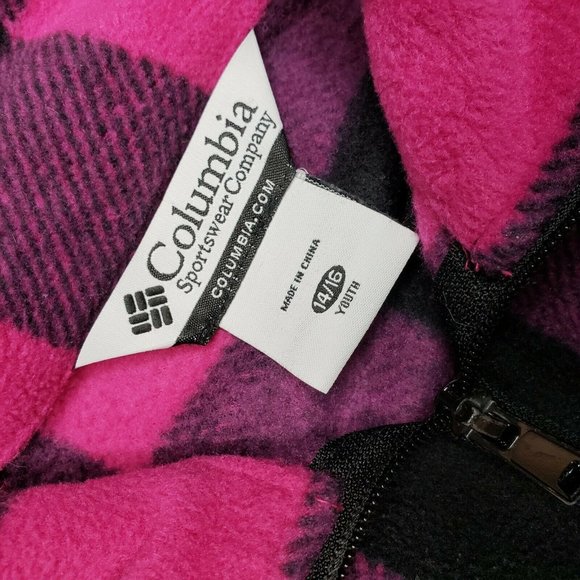 Columbia Fleece Full Zippered Jacket Sz 14/16 - Picture 5 of 7